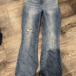 Cat & Jack Light Blue Flared Distressed Jeans